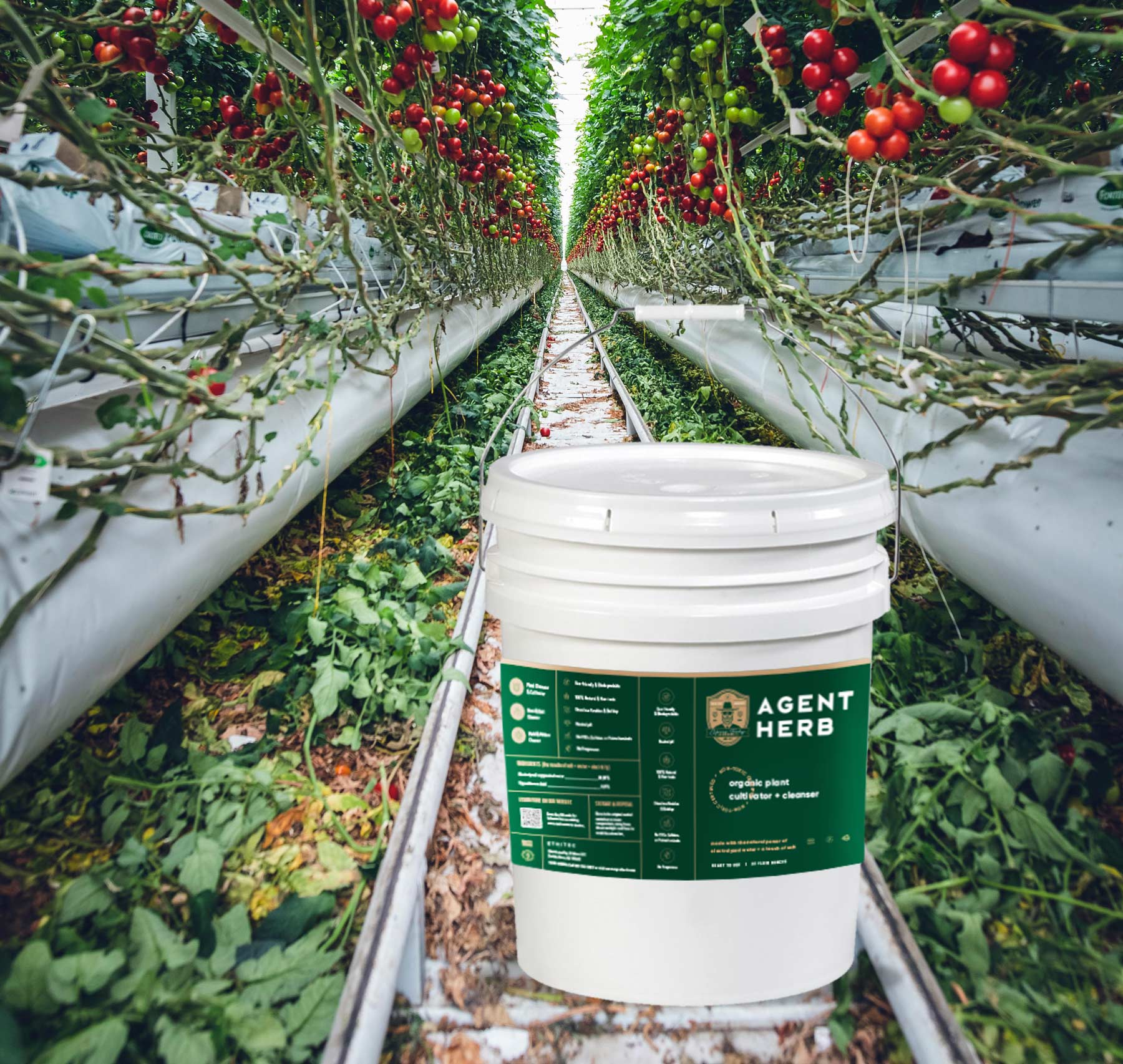 Agricultural bucket and field scene for Agent Herb applications